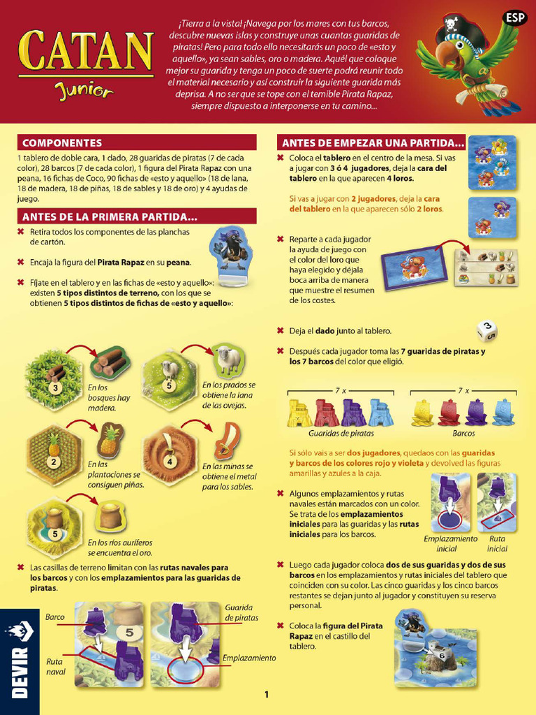 Catan Junior Reglamento en Español | PDF
