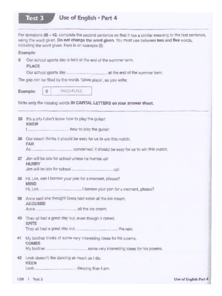 Part 4 Practise A | PDF