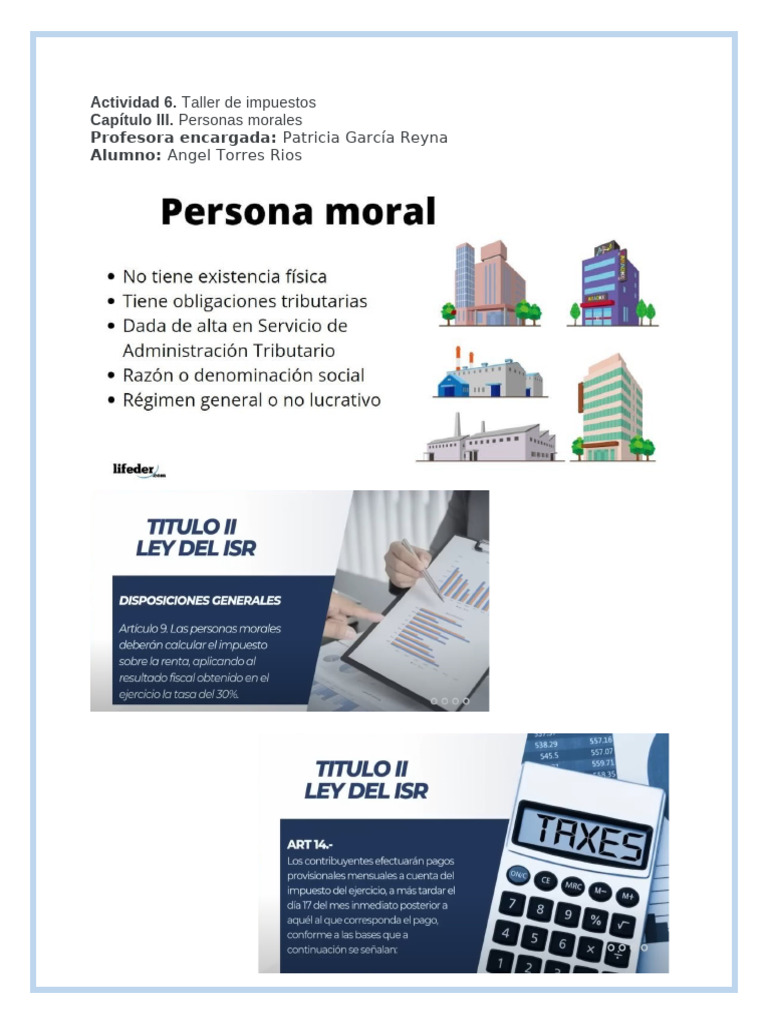 Guía de Impuestos para Personas Morales | PDF | Impuesto sobre la renta ...