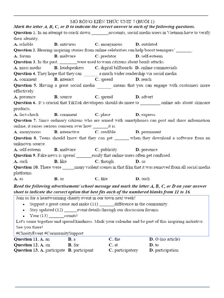 Mo Rong Kien Thuc Unit 7 Buoi 1 Hsdocx 1600 PDF - Gdrive.vip | PDF