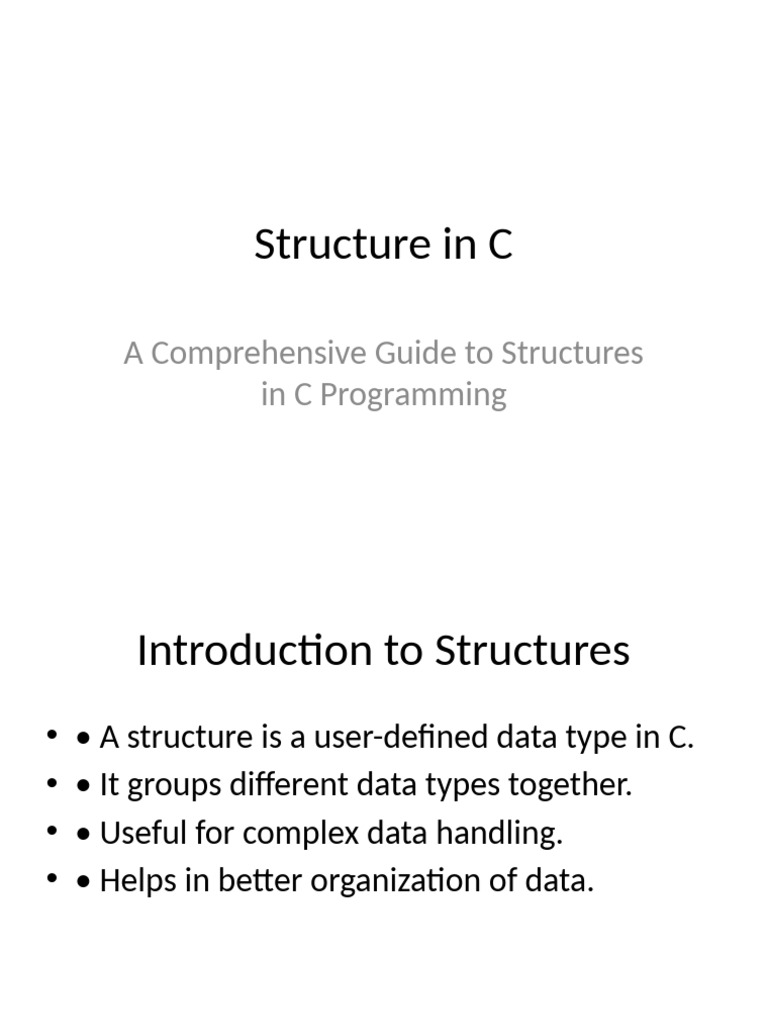 Structure in C v2 | PDF