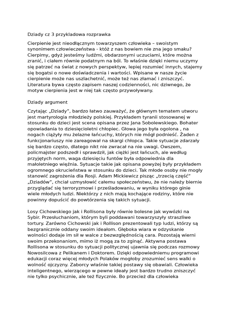 Polski Rozprawka | PDF