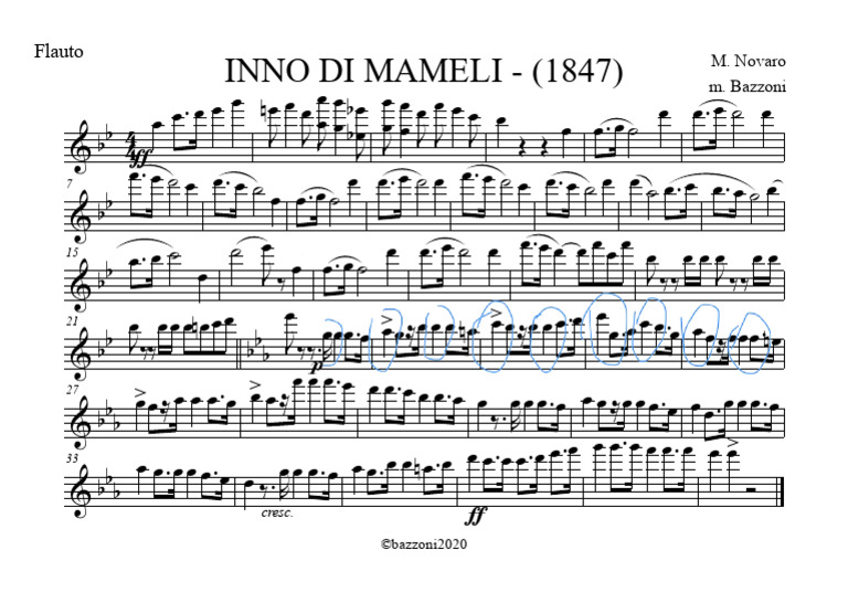 Inno Di Mameli Flauto | PDF