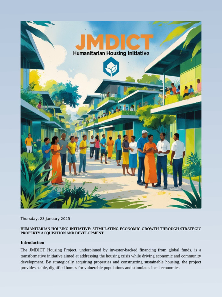 Humanitarian Housing Initiative Overview | PDF | Sustainability | Economies