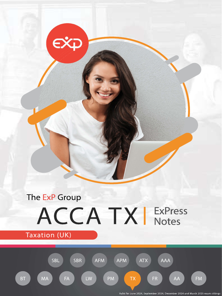 ACCA TX 2025 Exam ExPress Notes | PDF | Taxes | Income Tax