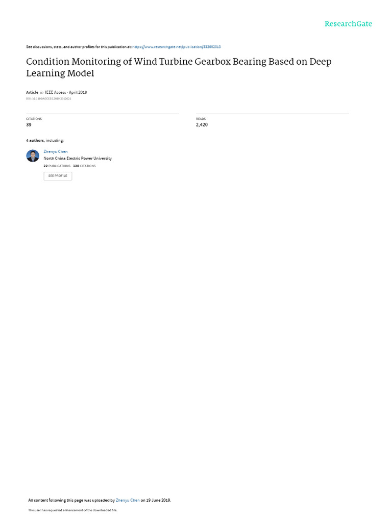 Deep Learning for Wind Turbine Monitoring | PDF | Deep Learning ...
