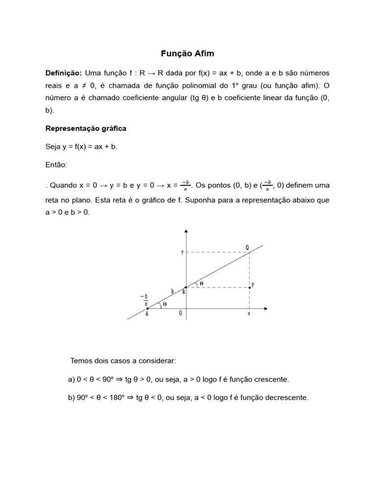 1o Ano - 12 - Função Afim | PDF | Analise matemática | Matemática, image size:768x1024