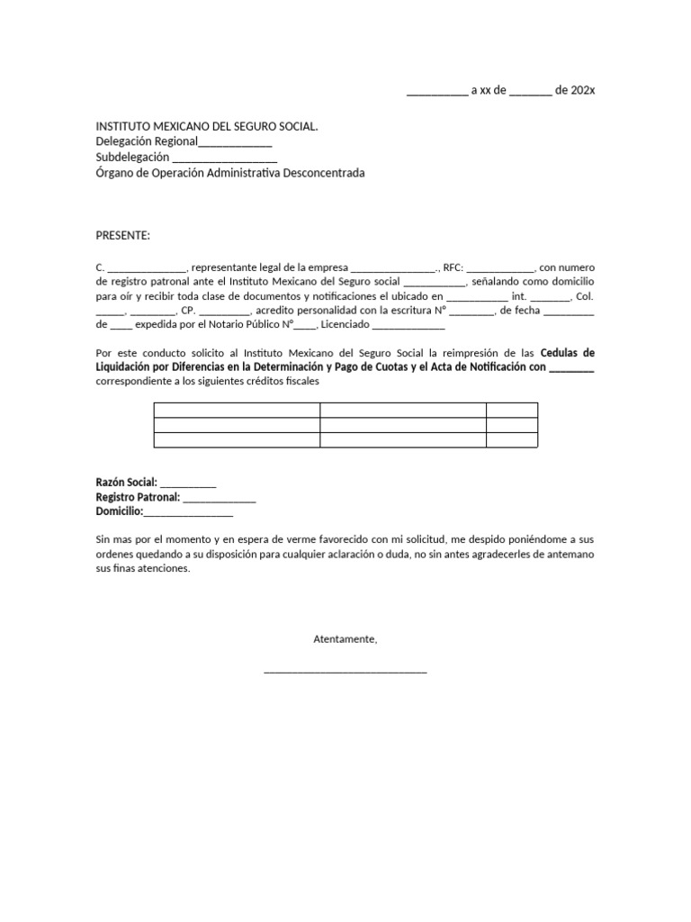 Solicitud de Reimpresión IMSS | PDF
