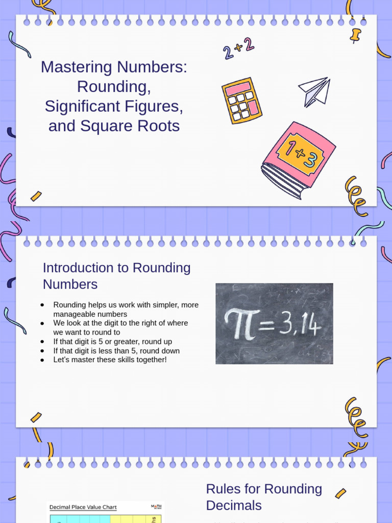Rounding, Significant Figures, & Roots Guide | PDF | Rounding ...