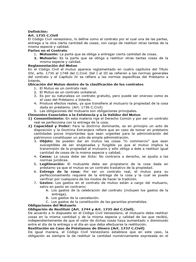 Contrato de Mutuo en el Código Civil | PDF | Justicia | Crimen y violencia