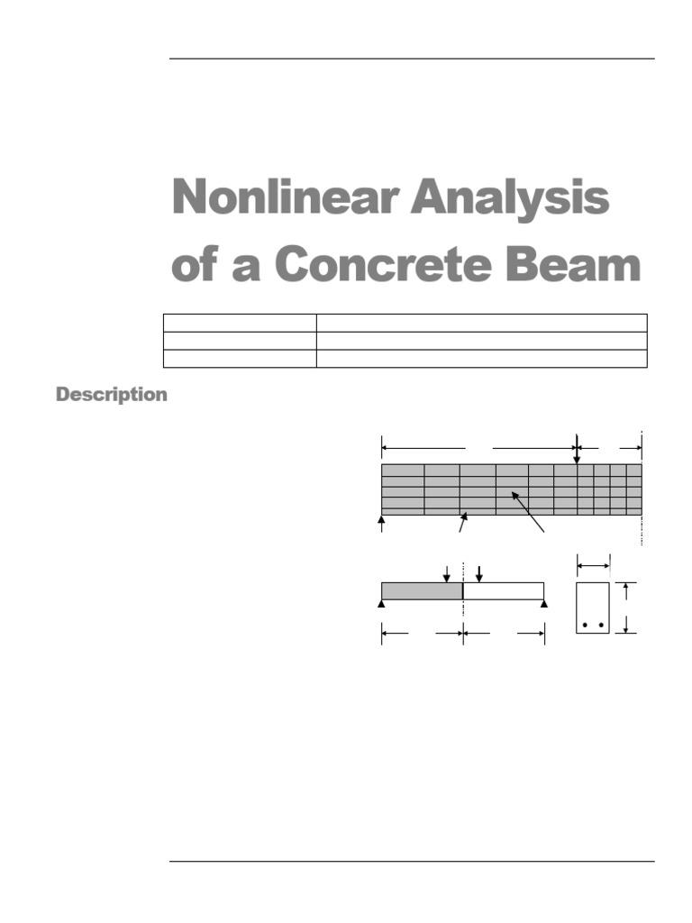 Nonlinear Concrete Beam Analysis Guide | PDF | Beam (Structure) | Young ...