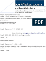 Square Root Calculator