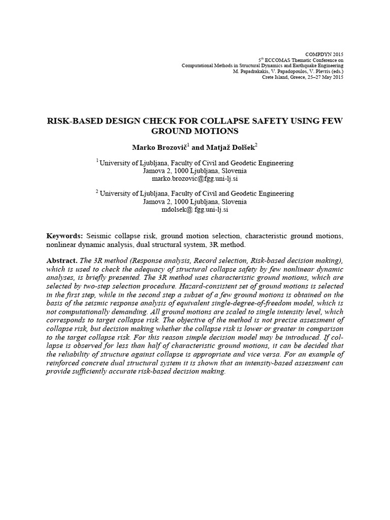 Risk-Based Seismic Design Method | PDF | Risk | Earthquake Engineering