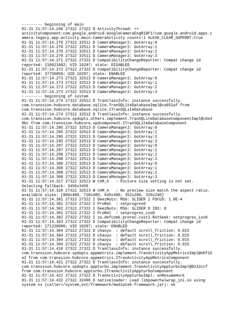 Google Camera Activity Log Analysis | PDF | Java (Programming Language ...