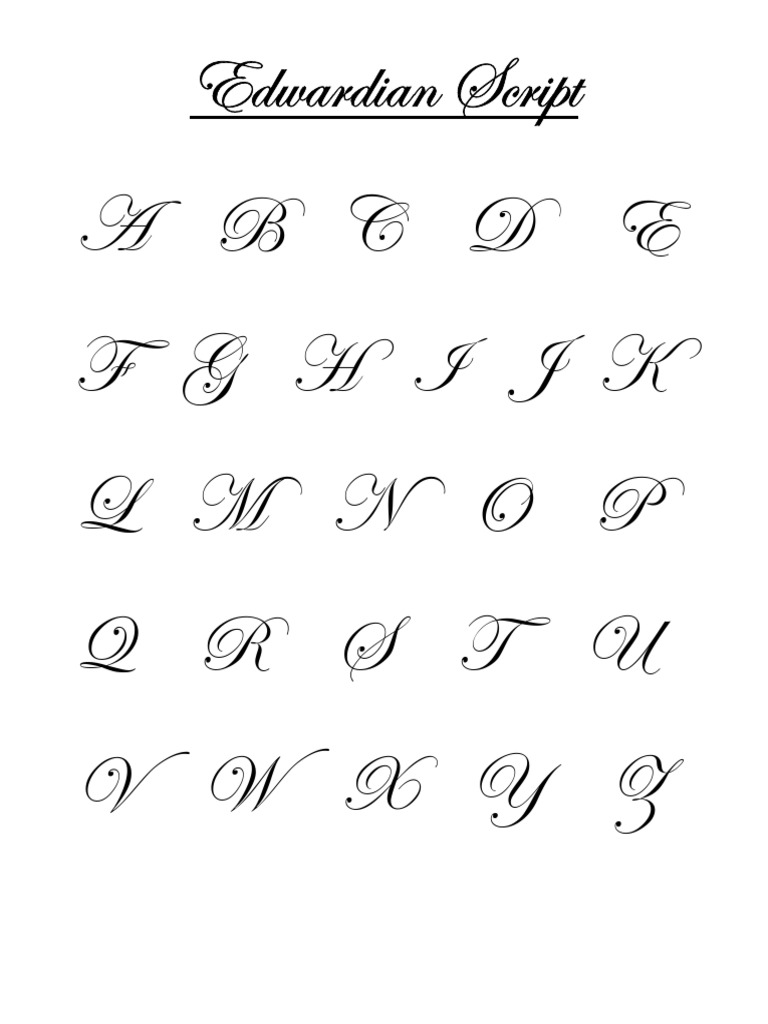 Tipos de Letra: Edwardian Script | PDF