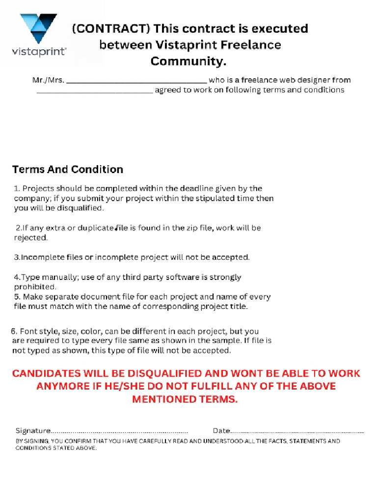 Contract Form | PDF