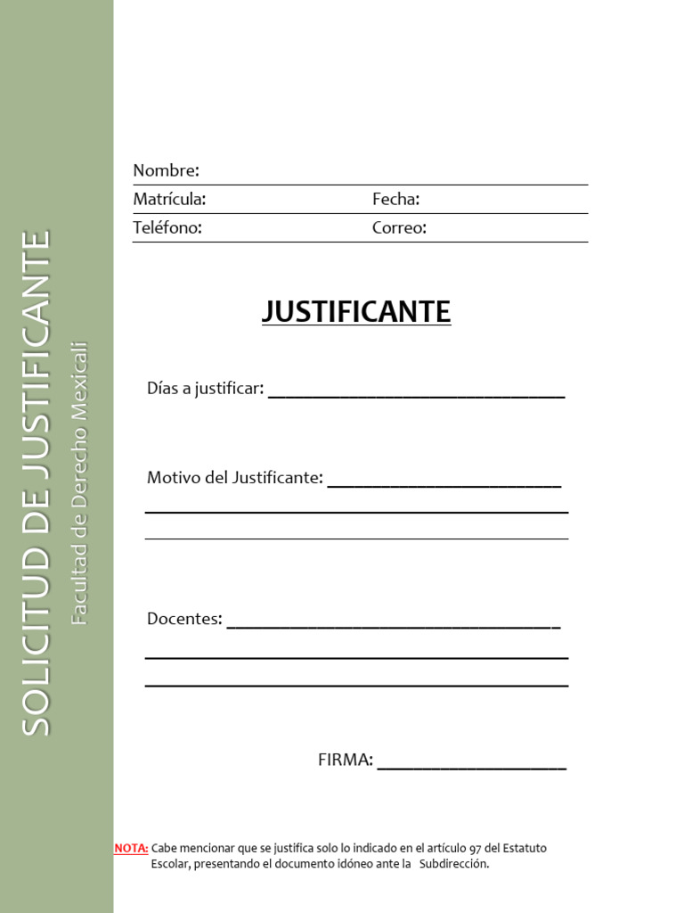 Solicitud de Justificante 2022-2 | PDF