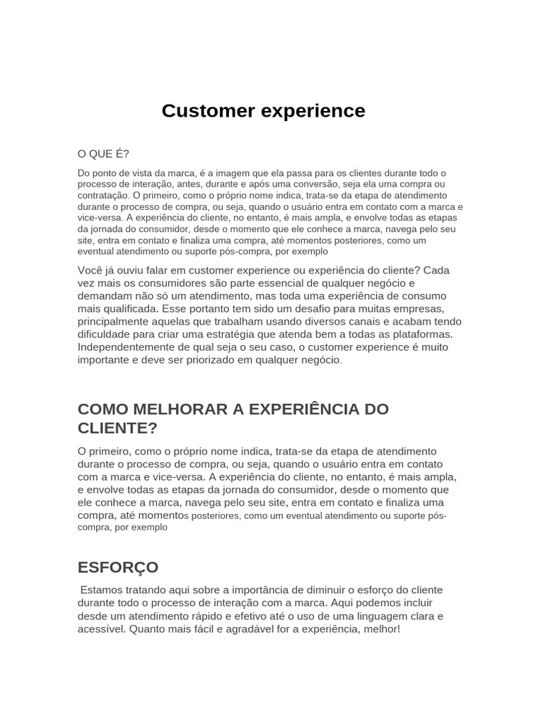 Customer Experience 2 | PDF