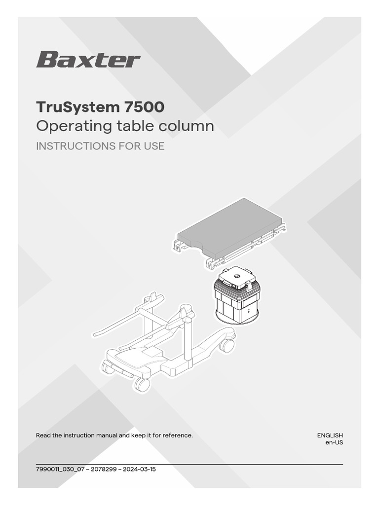 TruSystem 7500 Operating Table Manual | PDF | Electrical Connector