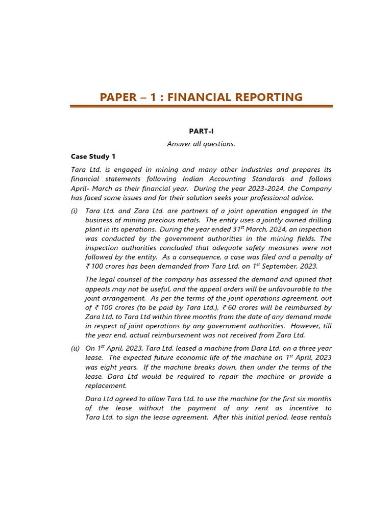 Financial Reporting Case Studies Analysis | PDF | Equity (Finance ...