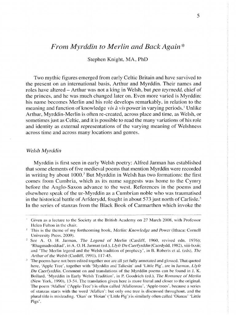 2 - From Myrddin To Merlin and Back Again | PDF
