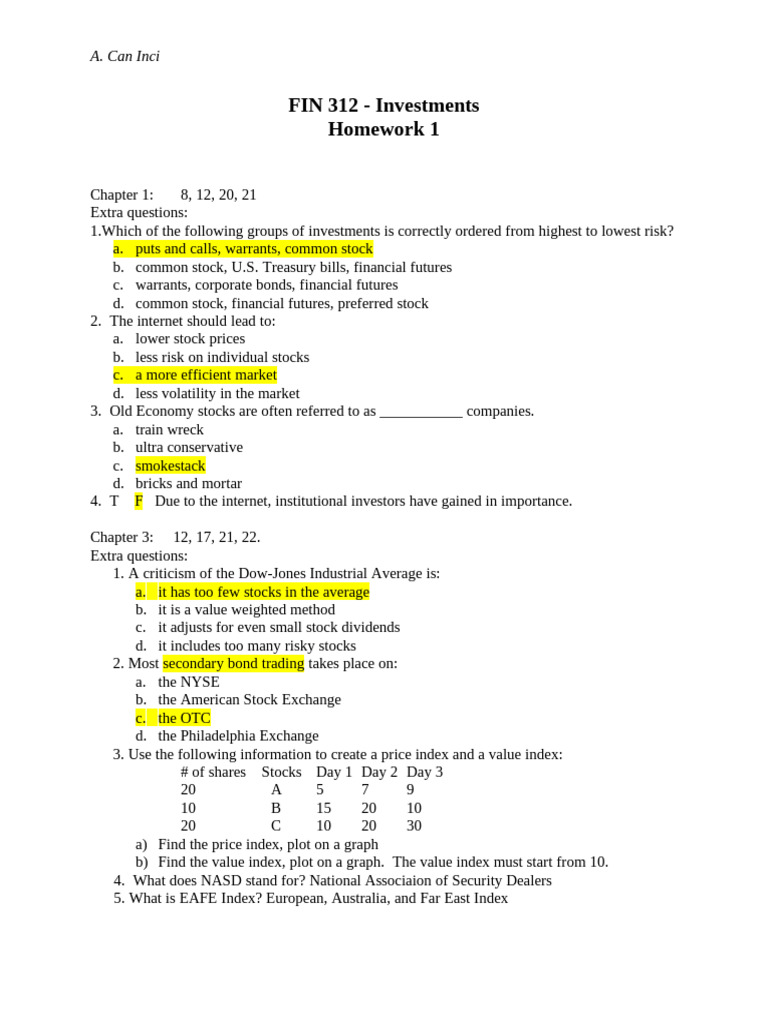 Homework 01 | PDF