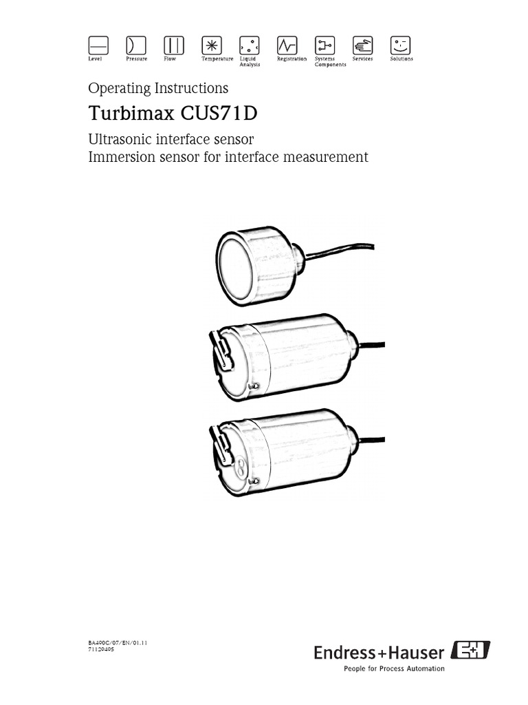 Turbimax CUS71D Operating Instructions | PDF | Power Supply | Ultrasound