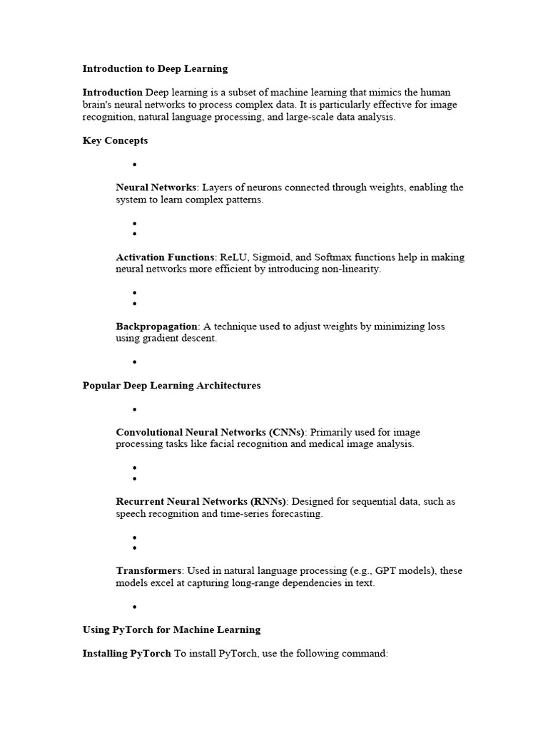 Training a Model in PyTorch | PDF
