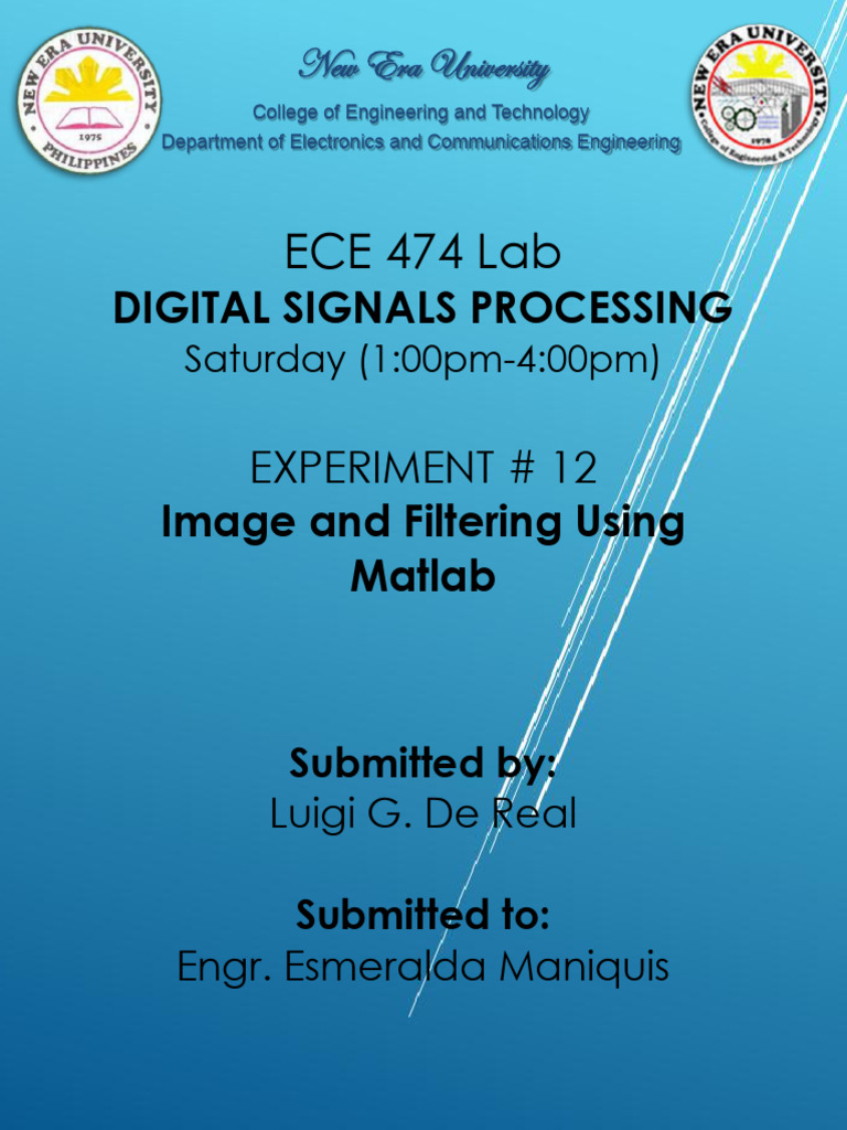 MATLAB Image Filtering Techniques | PDF | Rgb Color Model | Pixel