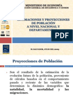 Proyecciones Poblacion El Salvador-Julio2009