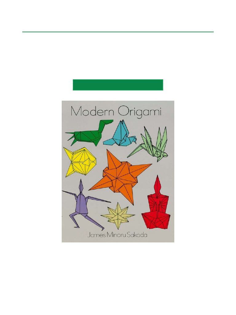 Modern Origami Book Download | PDF