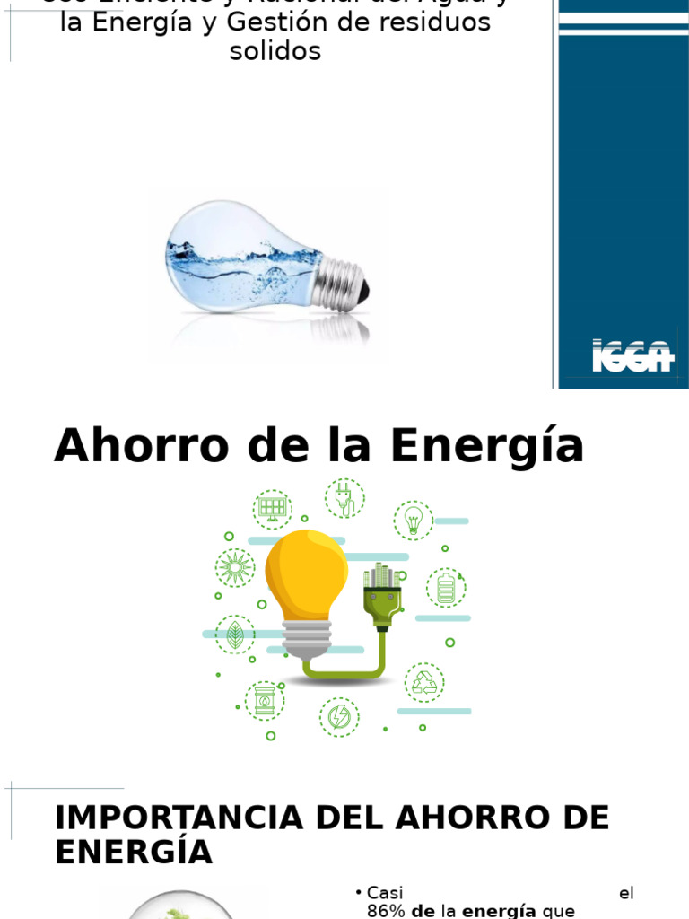 Ahorro Eficiente de Agua y Energía | PDF | Residuos | Uso eficiente de ...