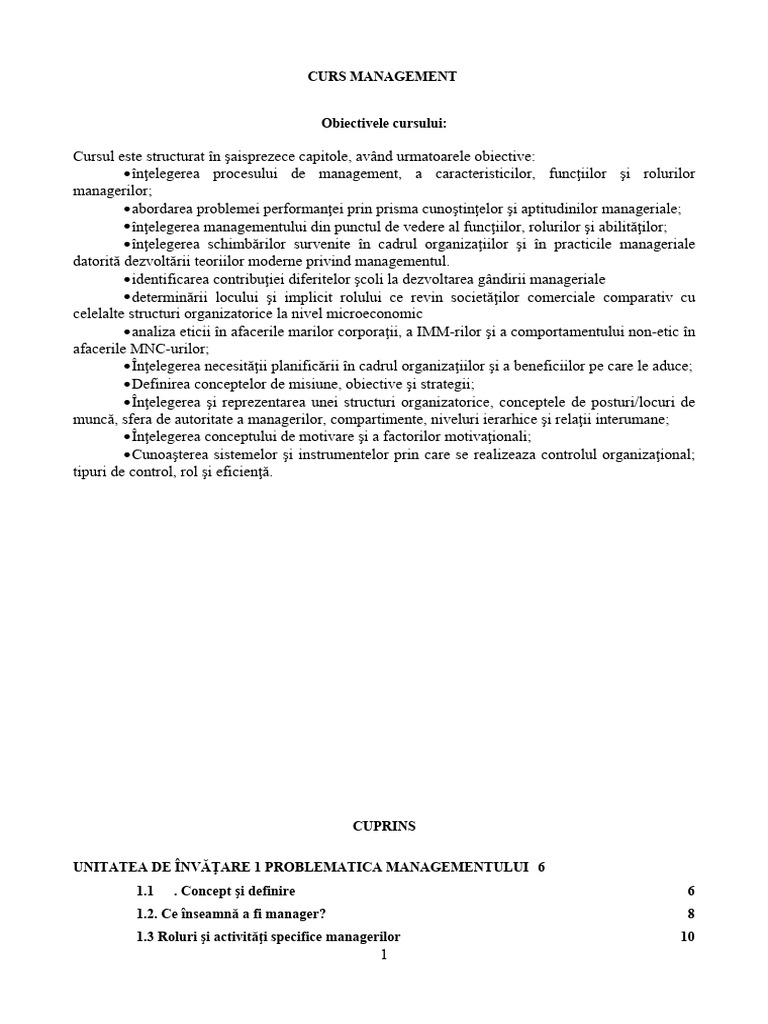 Curs Management | PDF