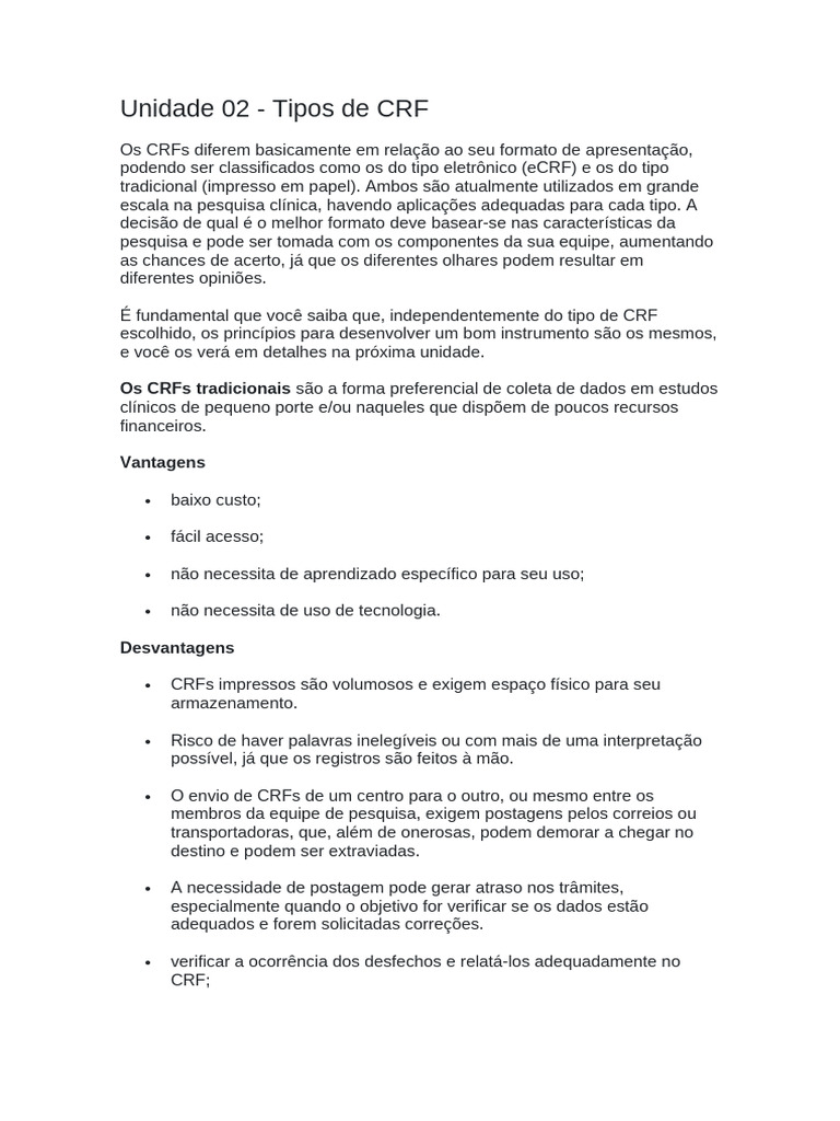 Tipos de CRF: Eletrônico e Tradicional | PDF | Dados | Autenticação