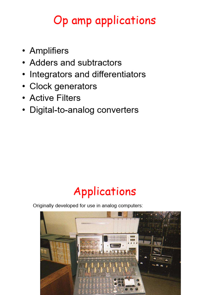 Linear Applications of Op Amps | PDF | Operational Amplifier | Amplifier