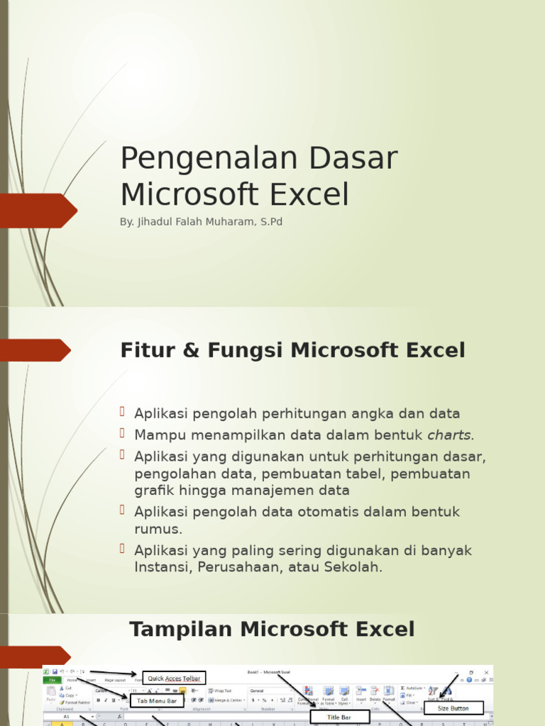 Pengenalan Dasar Microsoft Excel | PDF