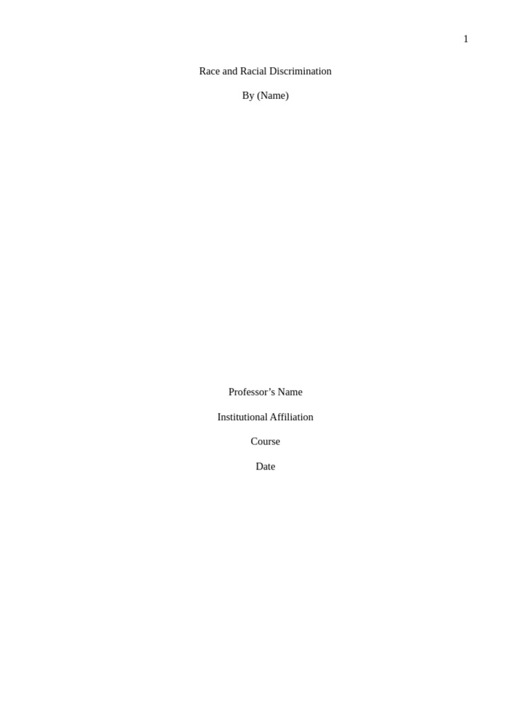 Understanding Racial Discrimination Issues | PDF | Intersectionality ...
