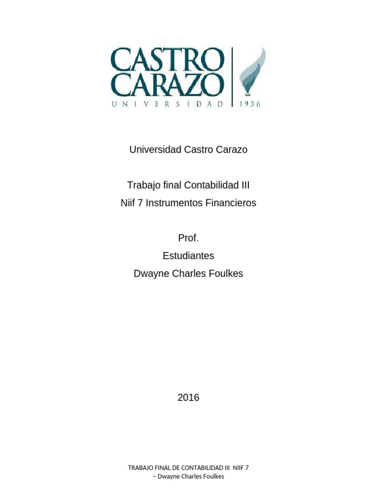Trabajo Final Contabilidad | PDF | normas internacionales de ...