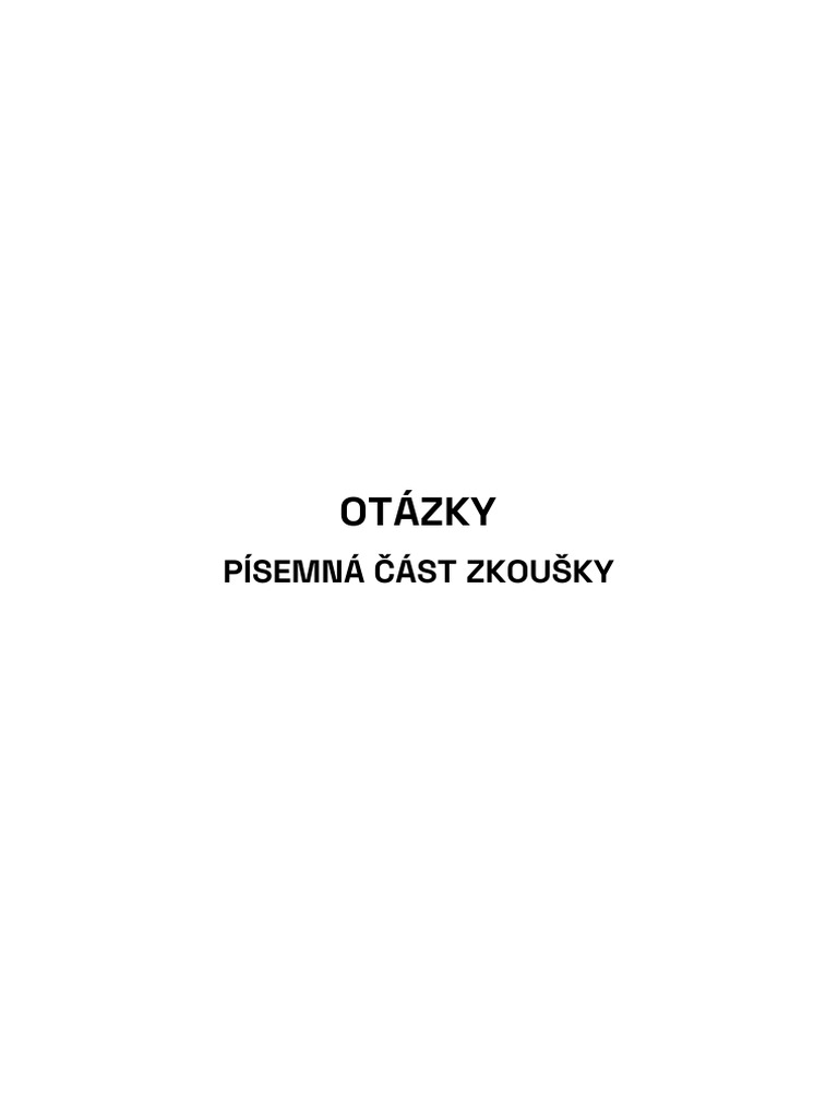 Otazky K Testu | PDF