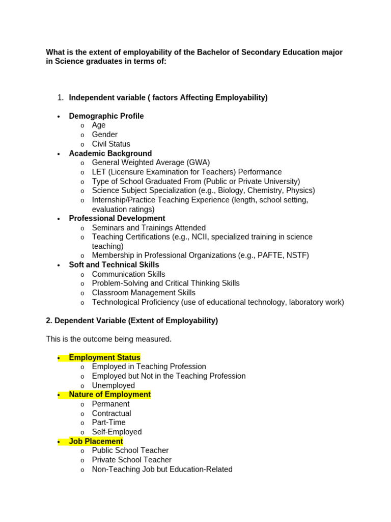 Extent of Employability | PDF | Employment | Business