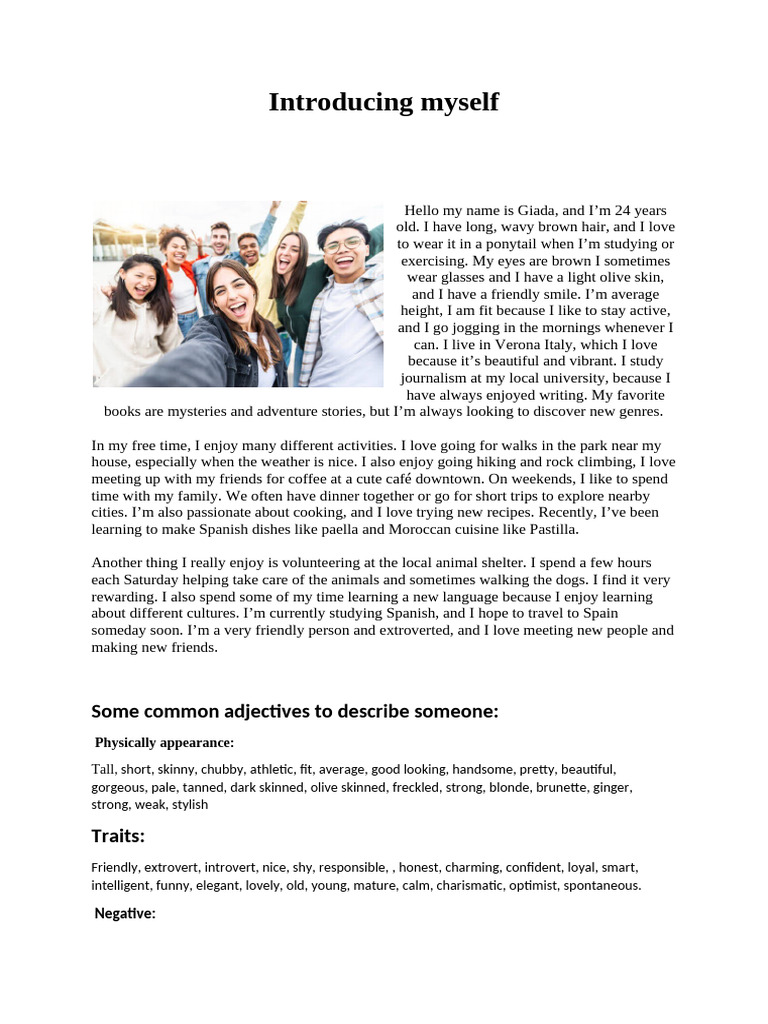 Introducing myself | PDF