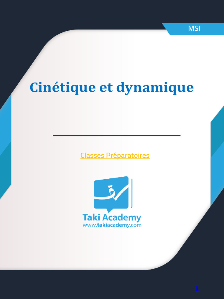 Cinématique et dynamique des PFD en rotation | PDF | Rotation | Énergie ...