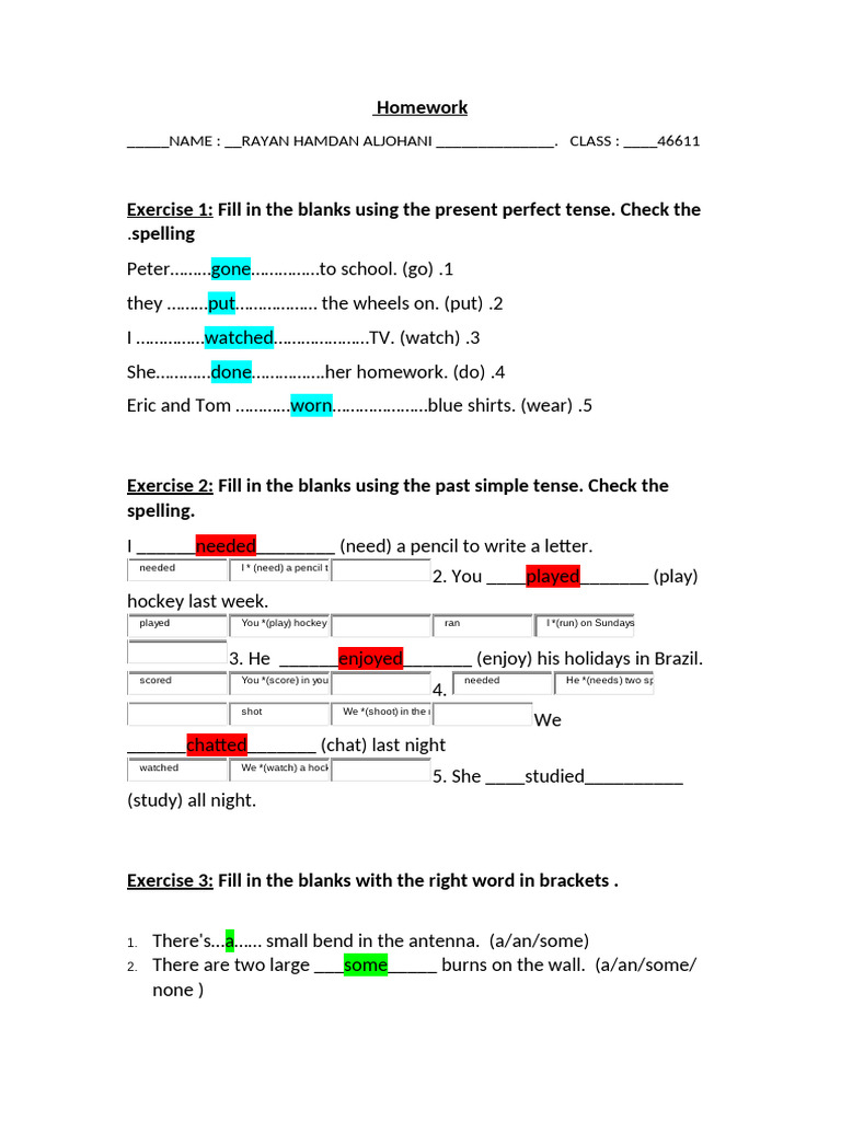 English Tenses and Safety Signs Exercises | PDF