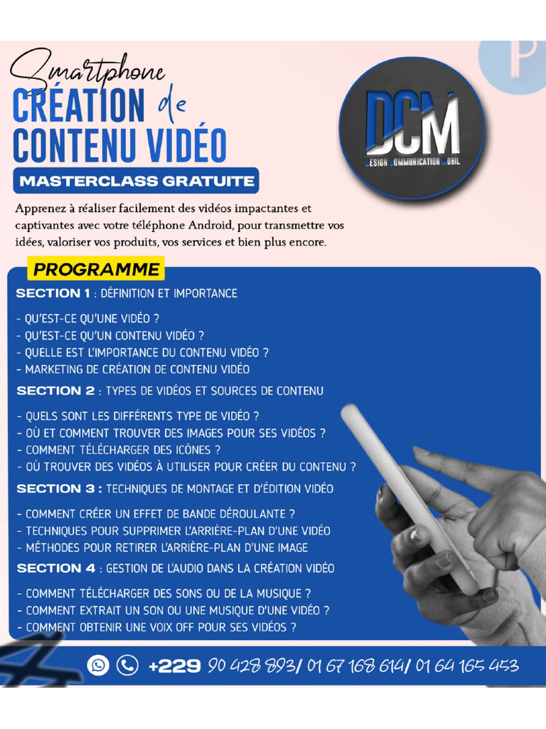 Formation Complète En Création De Contenu Vidéo Sur Android Pdf