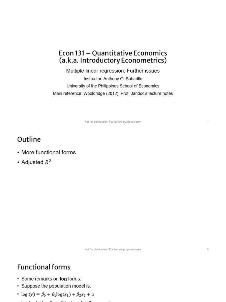 Advanced Multiple Linear Regression Techniques | PDF | Numerical ...
