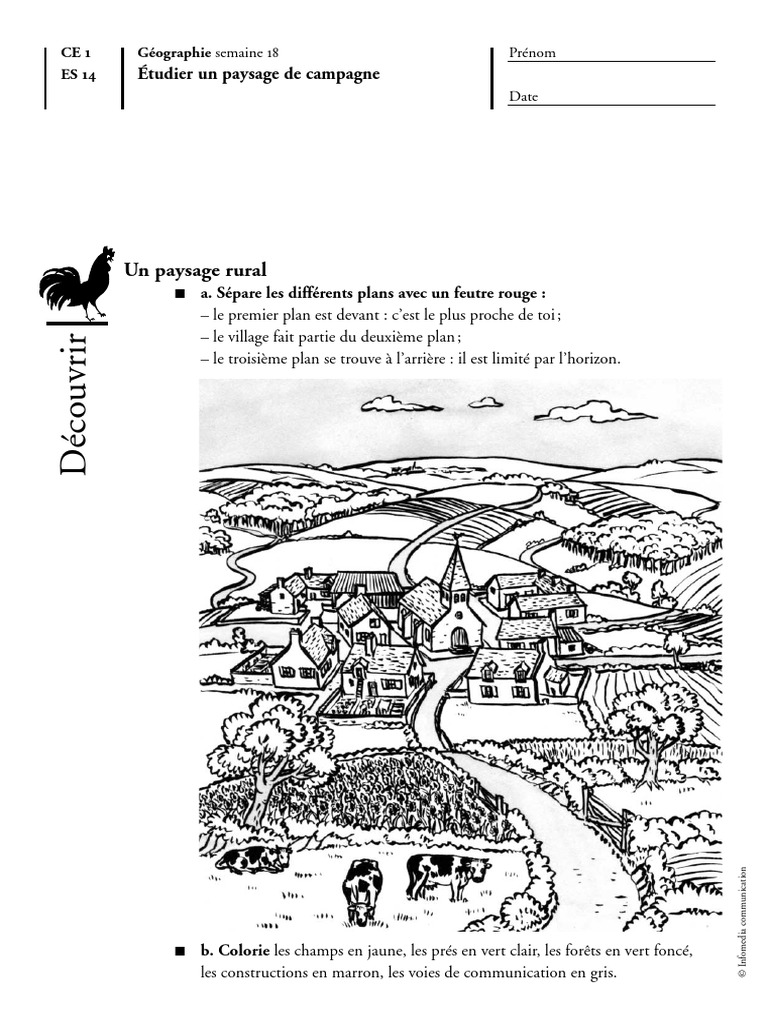 Étude des paysages ruraux en CE1 | PDF