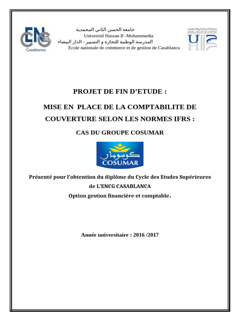 Comptabilité de couverture chez Cosumar | PDF | Produit dérivé ...
