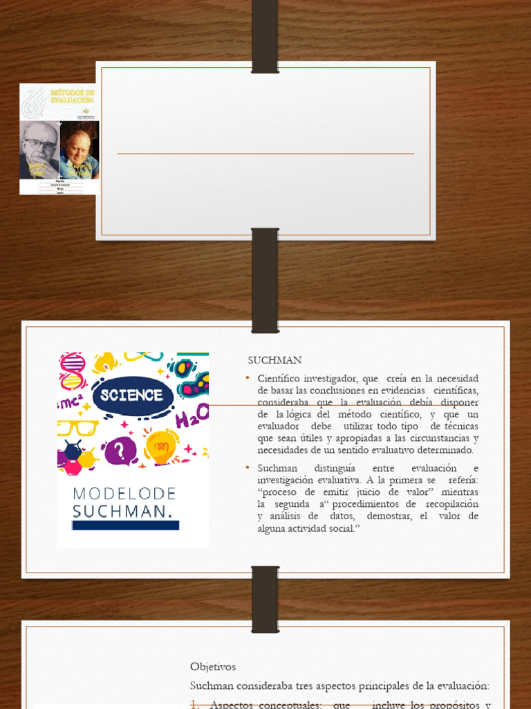 Evaluación Científica según E. Suchman | PDF | Evaluación | Método ...