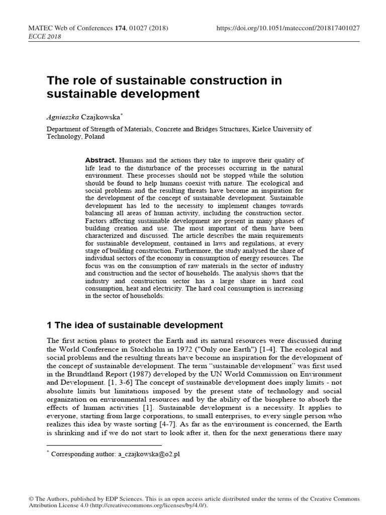Sustainable Construction and Development | PDF | Sustainability ...