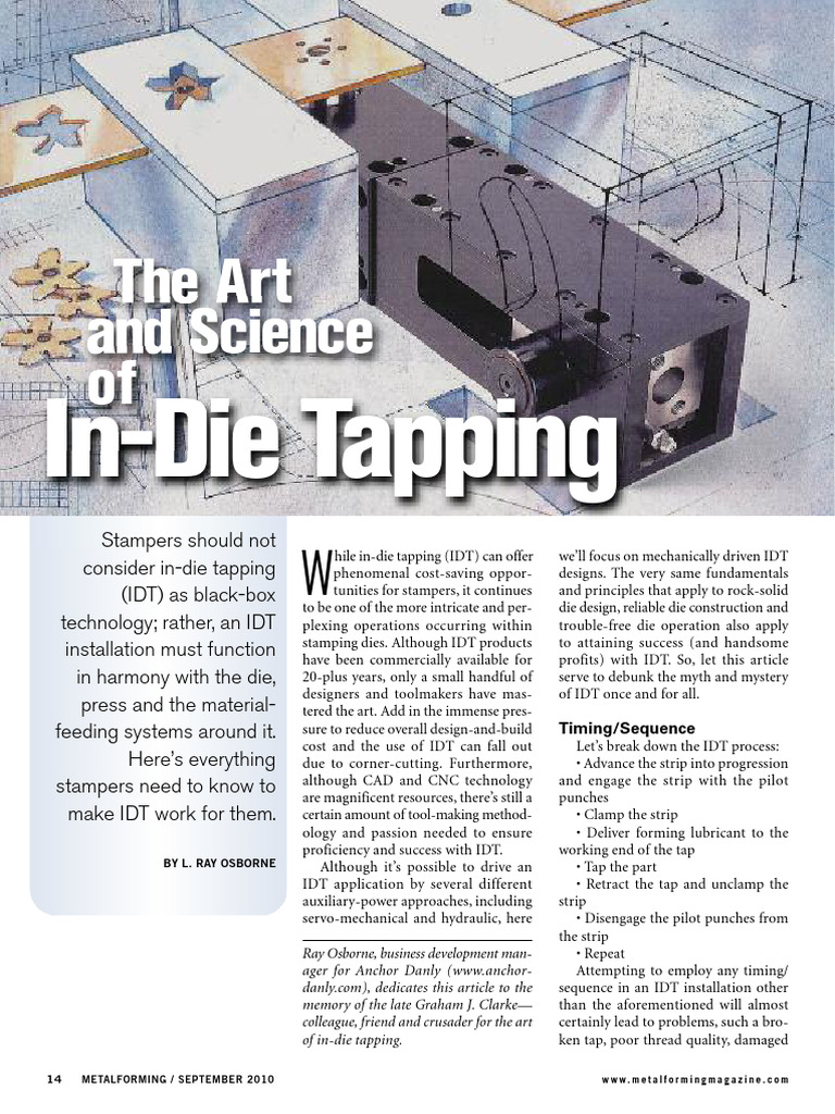 Mastering In-Die Tapping Techniques | PDF | Mechanical Engineering